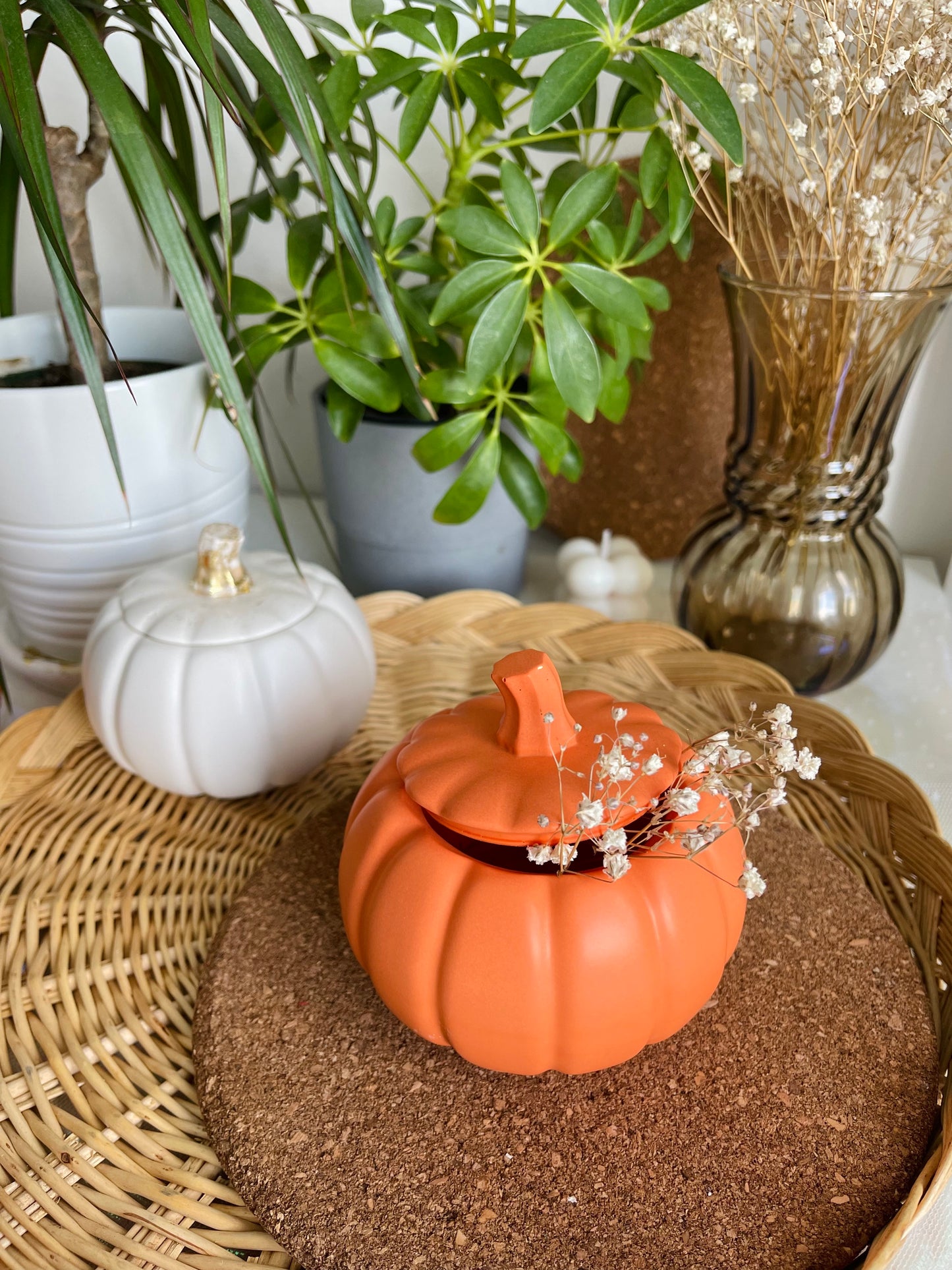 Pumpkin Trinket Jar with Lid