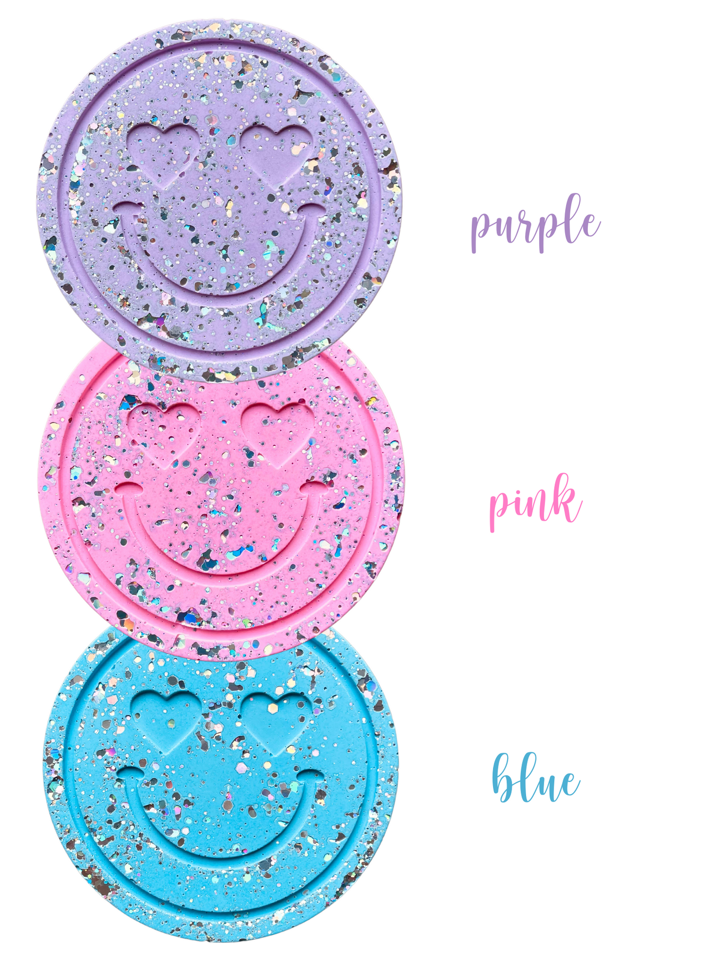 Glitter Emoji Coaster