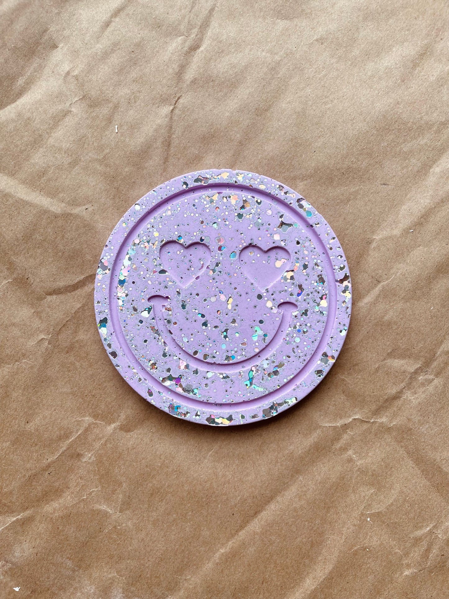 Glitter Emoji Coaster