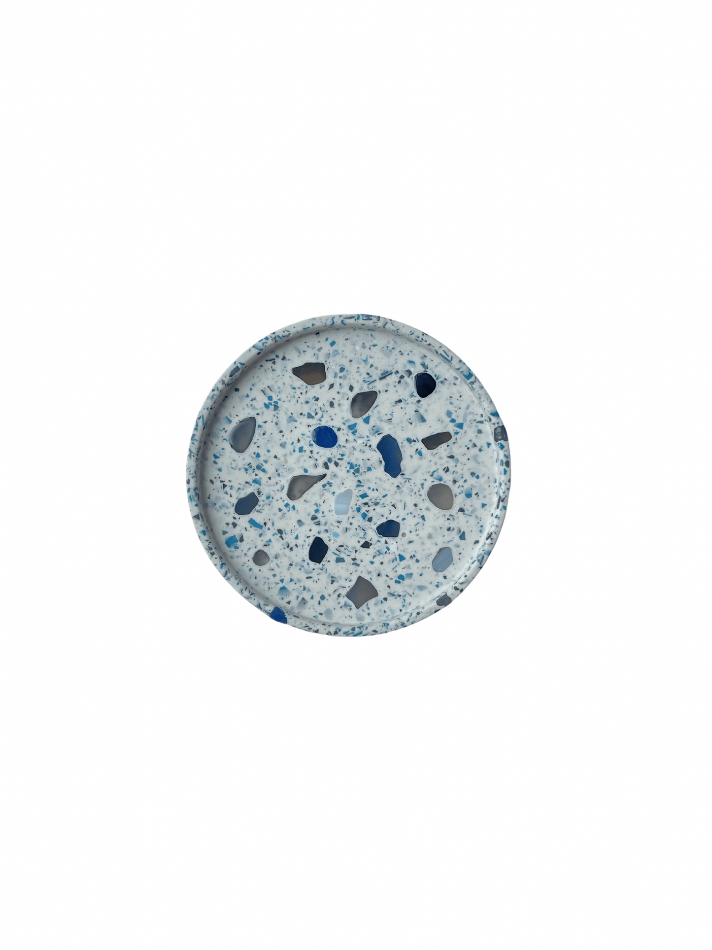 Crystals Small Round Tray - Blue Agate