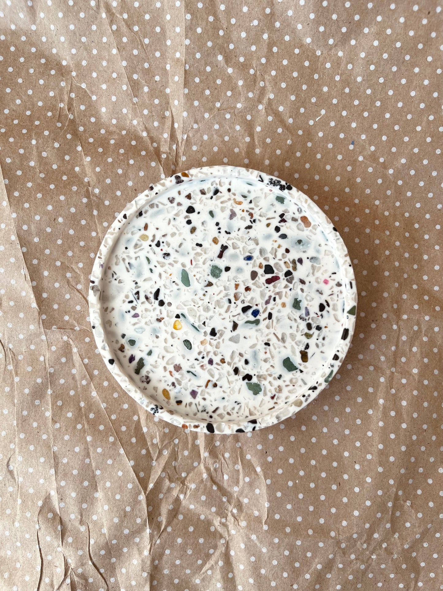 Mixed Semi Precious Stones Small Round Tray