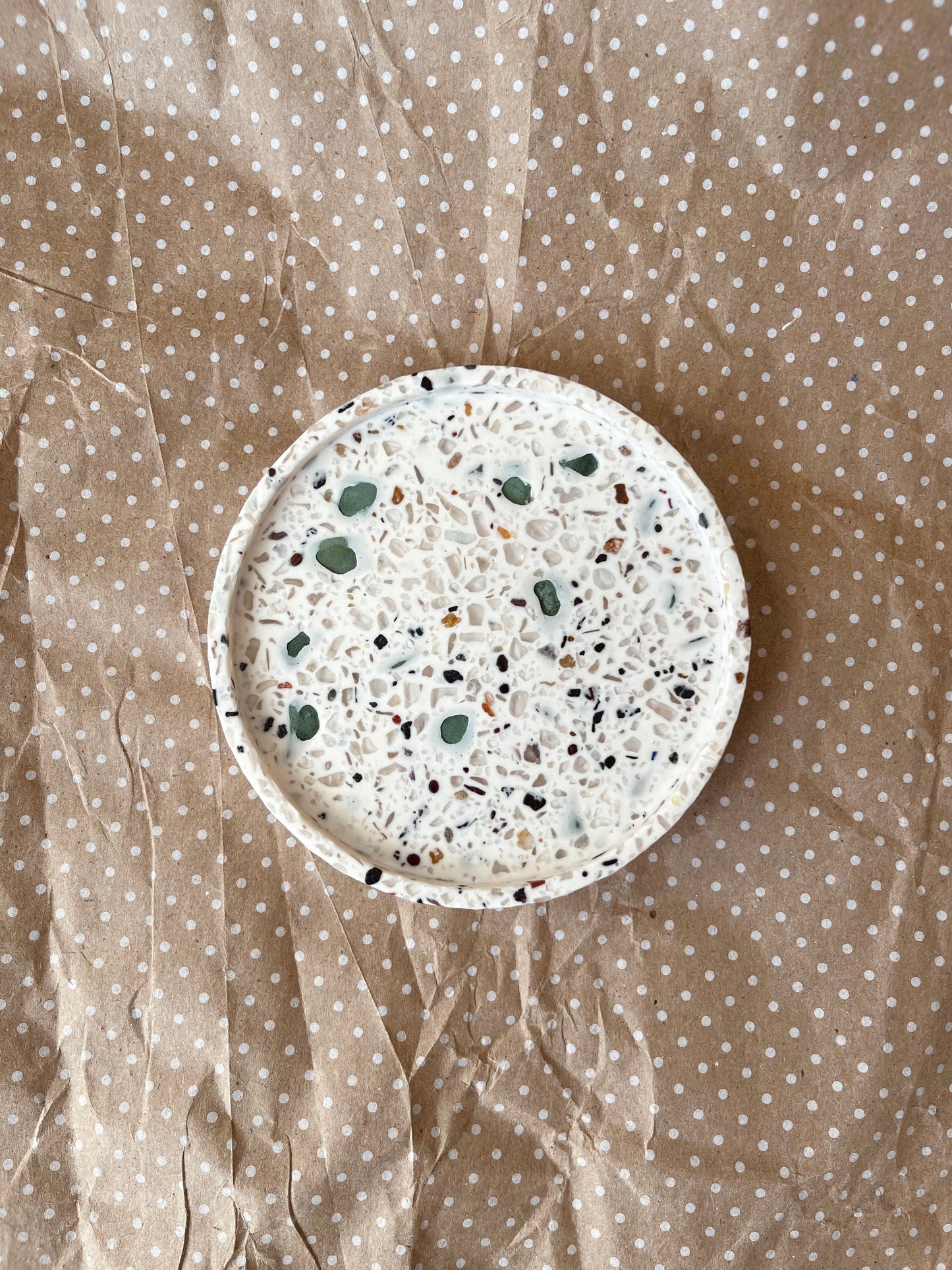 Mixed Semi Precious Stones Small Round Tray
