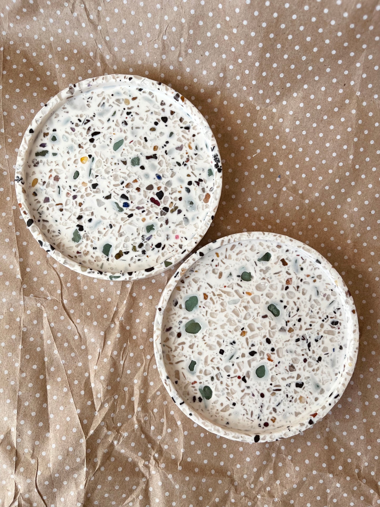 Mixed Semi Precious Stones Small Round Tray