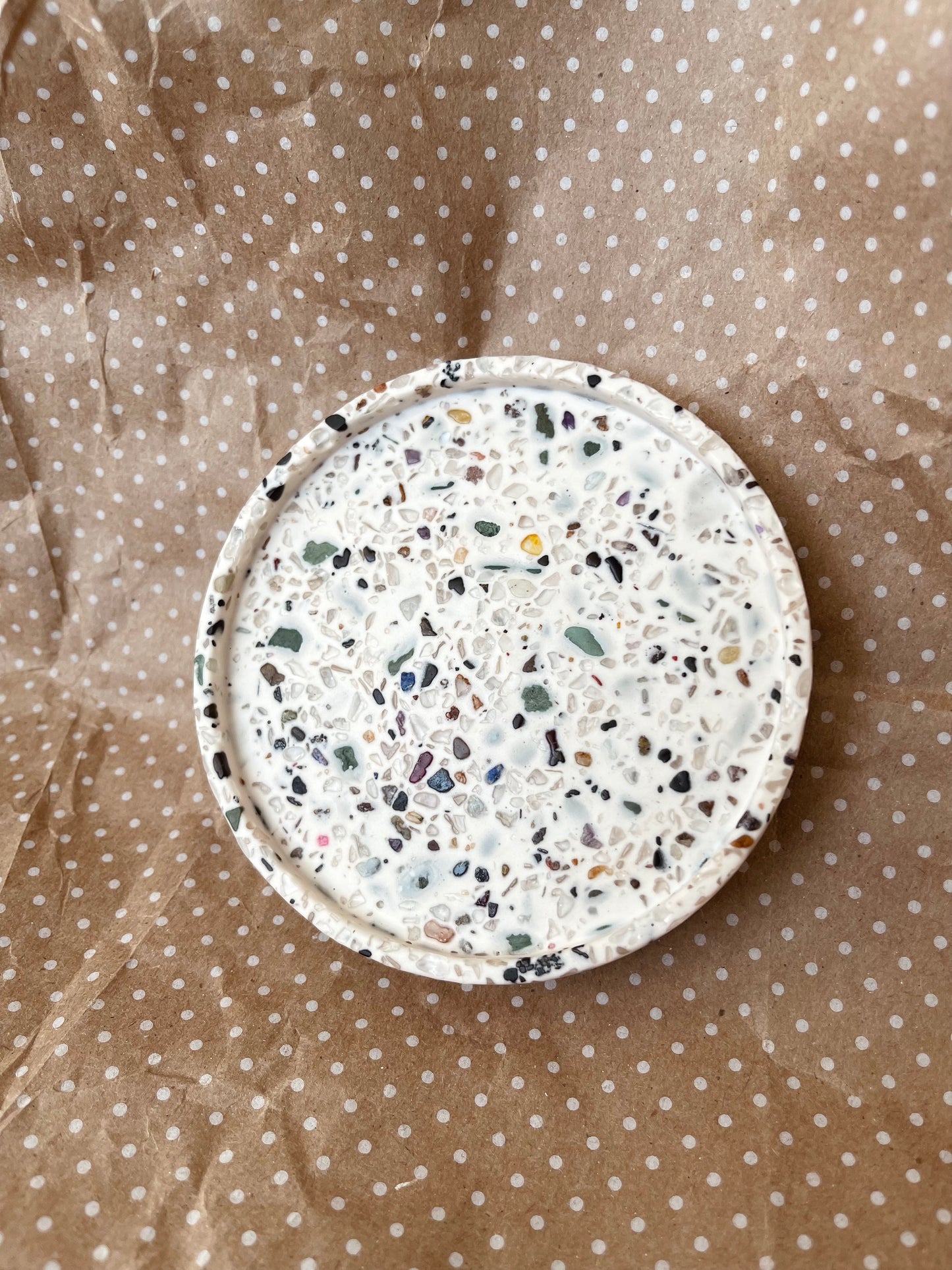 Mixed Semi Precious Stones Small Round Tray