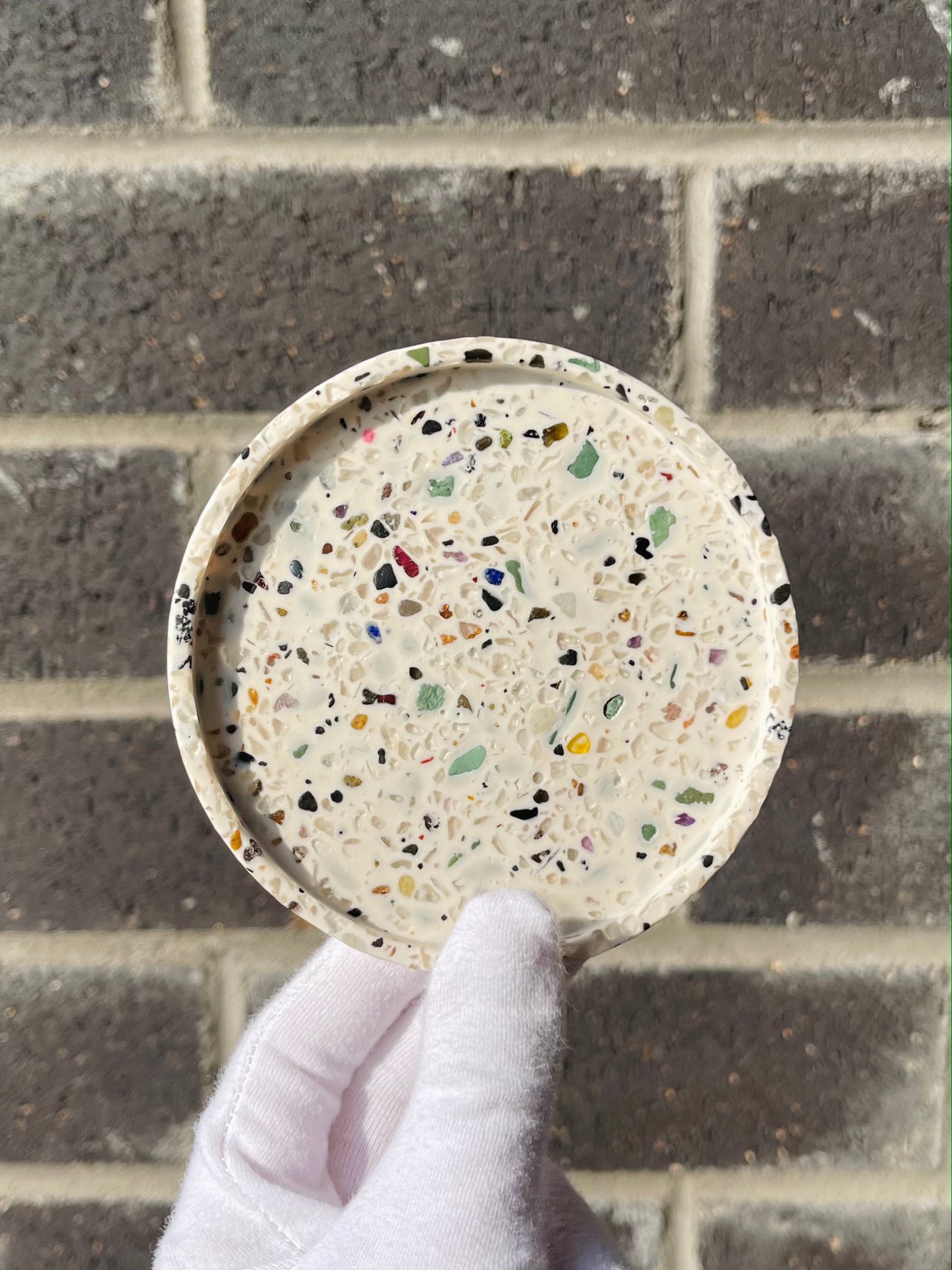 Mixed Semi Precious Stones Small Round Tray