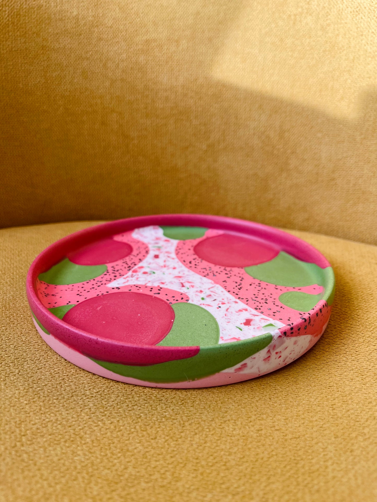Abstract Medium Round Tray
