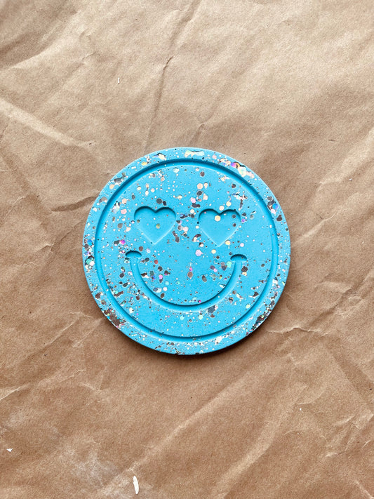 Glitter Emoji Coaster