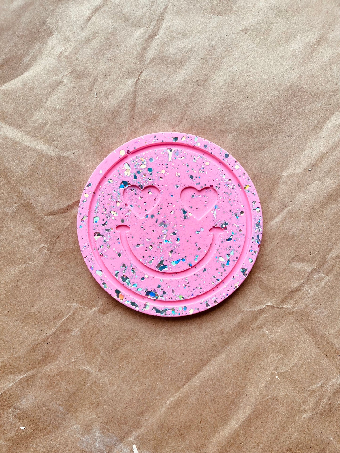 Glitter Emoji Coaster