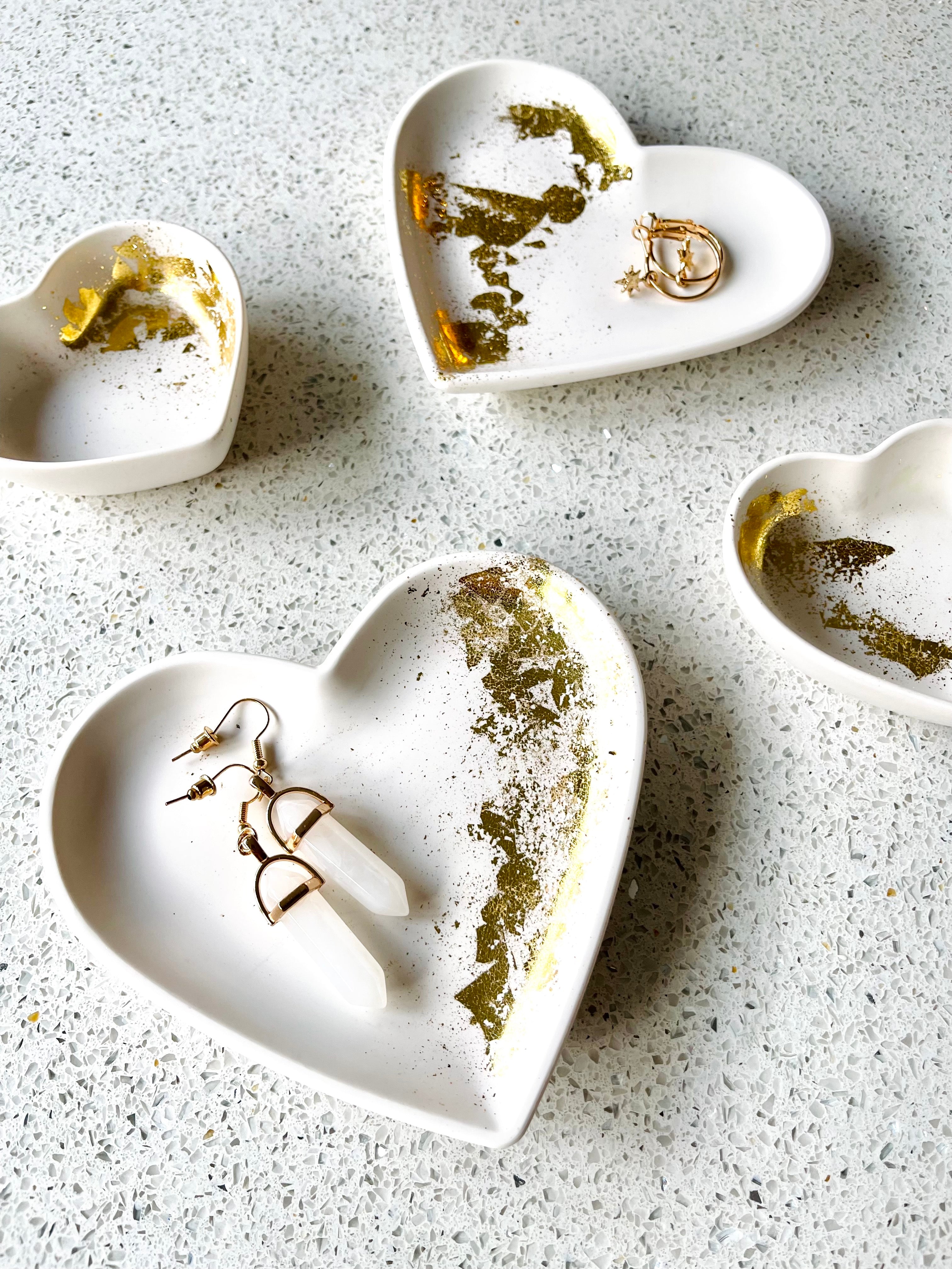 Make and Give // DIY Gilded Heart Ring Dish | Ring dish, Ring holder diy, Heart  rings diy